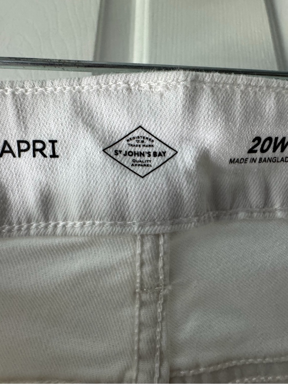 St. John's Bay White Denim Capris